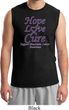 Pancreatic Cancer Tee Hope Love Cure Muscle Shirt