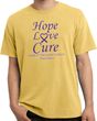 Pancreatic Cancer Tee Hope Love Cure Pigment Dyed Shirt