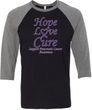 Pancreatic Cancer Tee Hope Love Cure Raglan Shirt