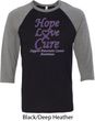 Pancreatic Cancer Tee Hope Love Cure Raglan Shirt