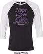 Pancreatic Cancer Tee Hope Love Cure Raglan Shirt