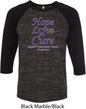 Pancreatic Cancer Tee Hope Love Cure Raglan Shirt