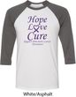 Pancreatic Cancer Tee Hope Love Cure Raglan Shirt
