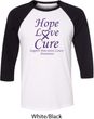 Pancreatic Cancer Tee Hope Love Cure Raglan Shirt
