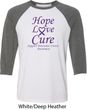 Pancreatic Cancer Tee Hope Love Cure Raglan Shirt