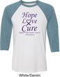 Pancreatic Cancer Tee Hope Love Cure Raglan Shirt