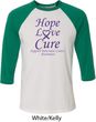 Pancreatic Cancer Tee Hope Love Cure Raglan Shirt