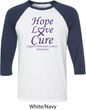 Pancreatic Cancer Tee Hope Love Cure Raglan Shirt