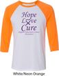Pancreatic Cancer Tee Hope Love Cure Raglan Shirt