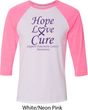Pancreatic Cancer Tee Hope Love Cure Raglan Shirt