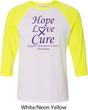 Pancreatic Cancer Tee Hope Love Cure Raglan Shirt
