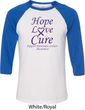 Pancreatic Cancer Tee Hope Love Cure Raglan Shirt