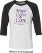 Pancreatic Cancer Tee Hope Love Cure Raglan Shirt