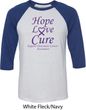Pancreatic Cancer Tee Hope Love Cure Raglan Shirt