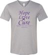 Pancreatic Cancer Tee Hope Love Cure Tri Blend V-neck