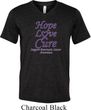 Pancreatic Cancer Tee Hope Love Cure Tri Blend V-neck