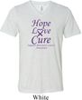 Pancreatic Cancer Tee Hope Love Cure Tri Blend V-neck