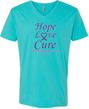 Pancreatic Cancer Tee Hope Love Cure V-neck