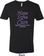 Pancreatic Cancer Tee Hope Love Cure V-neck