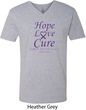 Pancreatic Cancer Tee Hope Love Cure V-neck