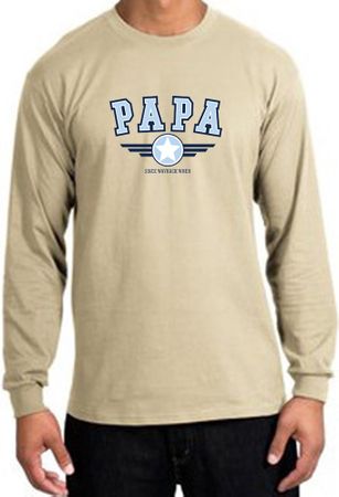 PaPa Shirt Grandpa Grandfather Dad Father Long Sleeve Tee