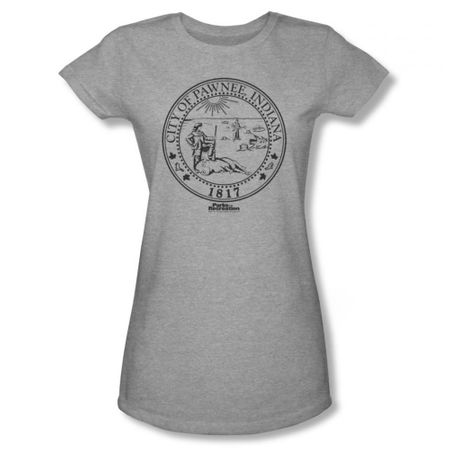 Parks And Recreation Shirt Juniors City Seal Silver T-Shirt