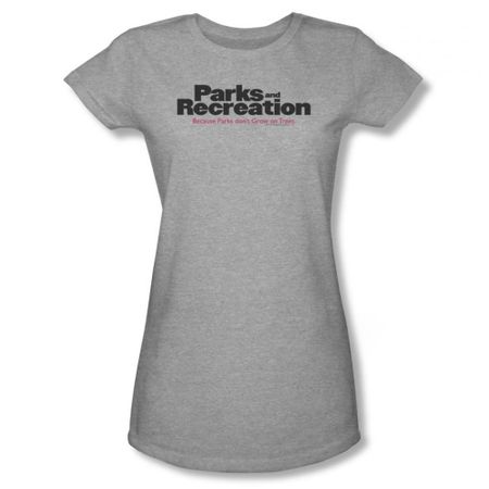 Parks And Recreation Shirt Juniors Logo Athletic Heather T-Shirt
