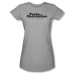 Parks And Recreation Shirt Juniors Logo Athletic Heather T-Shirt