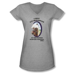 Parks And Recreation Shirt Juniors V Neck Lil Sebastian Athletic Heather T-Shirt Parks And Recreation Shirt Juniors V Neck Lil Sebastian Athletic Heather T-Shirt