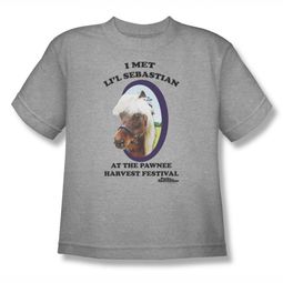 Parks And Recreation Shirt Kids Lil Sebastian Athletic Heather T-Shirt Parks And Recreation Shirt Kids Lil Sebastian Athletic Heather T-Shirt