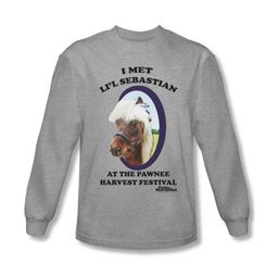 Parks And Recreation Shirt Lil Sebastian Long Sleeve Athletic Heather Tee T-Shirt Parks And Recreation Shirt Lil Sebastian Long Sleeve Athletic Heather Tee T-Shirt