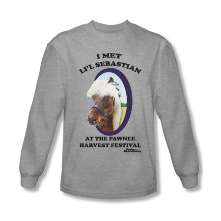 Parks And Recreation Shirt Lil Sebastian Long Sleeve Athletic Heather Tee T-Shirt
