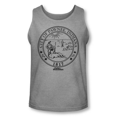 Parks And Recreation Shirt Tank Top City Seal Silver Tanktop