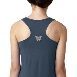Pastel Butterfly Patch Back Print Shirts