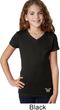 Pastel Butterfly Patch Bottom Print Girls V-neck