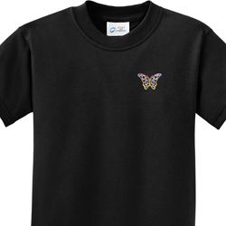 Pastel Butterfly Patch Pocket Print Kids T-shirt
