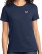 Pastel Butterfly Patch Pocket Print Ladies T-shirt