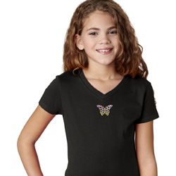 Pastel Butterfly Patch Small Print Shirts
