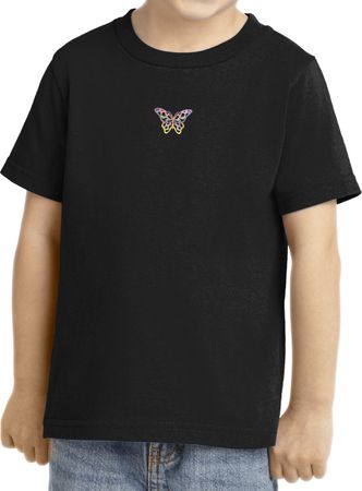 Pastel Butterfly Patch Small Print Toddler T-shirt