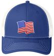 Patriotic Waving US Flag Patch Trucker Mesh-Back Adult Hat