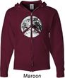 Peace Earth Mens Full Zip Hoodie