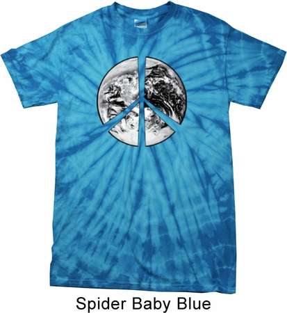 Peace Earth Spider Tie Dye Shirt
