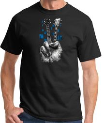 Peace Guitarist Mens Shirt - Don't Fret Guitar and Bass Tee