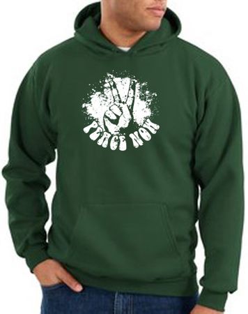 Peace Hoodie Peace Now Retro Hoody Dark Green