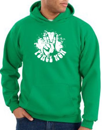 Peace Hoodie Peace Now Retro Hoody Kelly Green