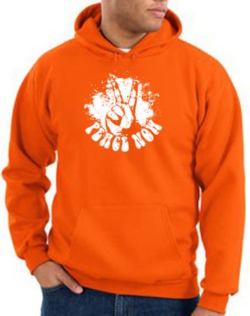 Peace Hoodie Peace Now Retro Hoody Orange