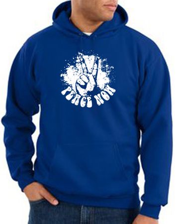 Peace Hoodie Peace Now Retro Hoody Royal