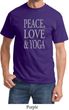 Peace Love & Yoga Adult Shirt