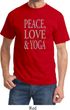 Peace Love & Yoga Adult Shirt