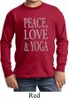 Peace Love & Yoga Kids Long Sleeve Shirt